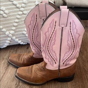 Justin Cowboy Cowgirl Boots Size 3 Big Kids